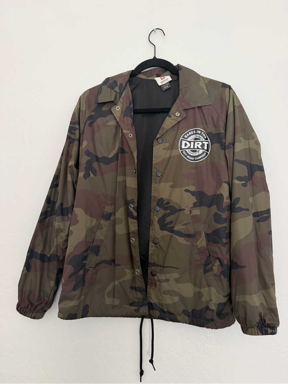 Babes in the Dirt, Camo Windbreaker Jacket - Green/Brown